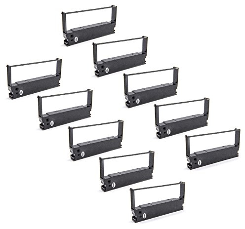 vhbw 10x Farbband Schriftband kompatibel mit Towa ET 7626 F, Prosper 7626 F, ET 7600 Serie, ET 7626 Nadeldrucker, Bondrucker - Schwarz