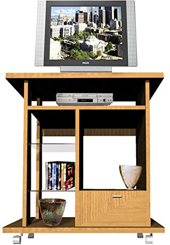 Carrito para TV 910, color nogal, 72 x 50 x 75 cm
