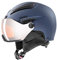 uvex hlmt 600 Visor - robuster Skihelm für Damen und Herren - individuelle Größenanpassung - mit Visier - Blue matt - 57-59 cm