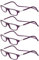 TBOC Lunettes de Lecture – [Pack 4 Unités] Monture Violet Foncé +1.50 Dioptrie Femme Homme Aimant Fermeture Pliable Régable Magnetique
