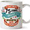 Mugffins Geburtstagstasse 75 Jahre Alt - Becher/Mug als Geschenk zum Geburtstag/Jubiläum - Keramik 350 mL