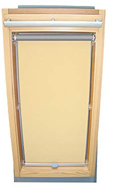 Rollo für VELUX Dachfenster THERMO Alu-Rückseite Dachfensterrollo für TYP GGL/GPL - 606 oder S06 - Farbe Creme - mit Haltekrallen