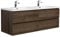 Badezimmer Badmöbel Set Angela 140cm - Braun Eiche - Unterschrank Schrank Waschbecken Waschtisch