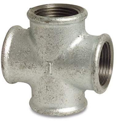 Gewindefitting Temperguss Kreuzstück 3/8 IG x 3/8 IG x 3/8 IG x 3/8 IG