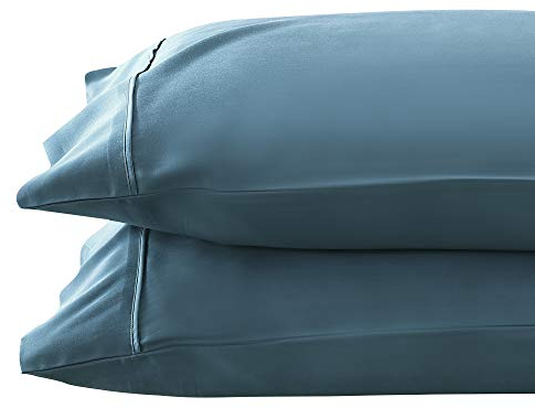 Brielle Home Tencel Lyocell Satin-Kissenbezug-Set, Blaugrün, Standard