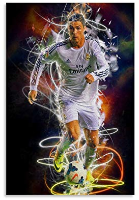 DONGH Cristiano Ronaldo Poster, dekoratives Gemälde, Leinwand, Wandkunst, Wohnzimmer, Poster, Schlafzimmer, Gemälde, 60 x 90 cm