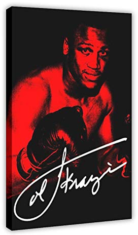Joe Frazier signierte Poster Boxkunst 1 Leinwand Wandkunst Dekor Gemälde für Wohnzimmer Home Dekoration Rahmen 60 × 90 cm