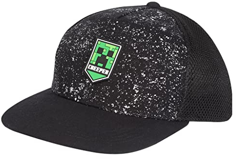Popgear Minecraft Galaxy Creeper Baseball Kappe, Kinder, One Size, Black, Offizielle Handelsware