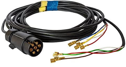 Mantes Câble électrique pour Remorque 7 Broches sans baïonnette 4 m avec conducteurs de Section 0,5 mm