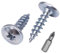 SKIR'CO (100 piezas) Acero chapado en zinc 4,5 x 16 mm Tornillos de madera plateada, tornillos de metal, cabeza de oblea, Pozidriv, autorroscantes