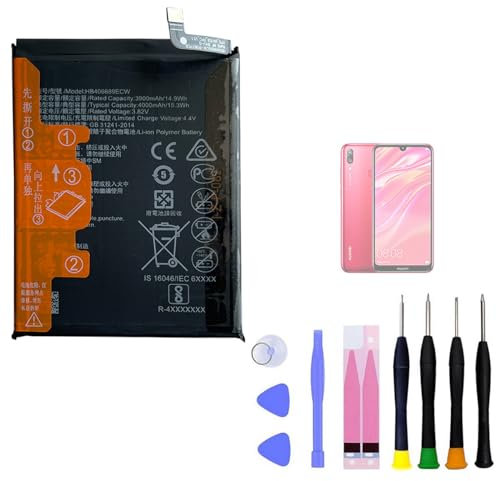 Aousavo HB406689ECW ersatz akku Kompatibel mit Huawei Y7 2019 / Y9 2019 / Honor 8C mit Free ersatz kit