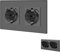 BSEED Enchufe de pared con puertos USB(tipo C y tipo A 2,1 A total),Gris Doble Schuko Enchufe con clips,16A 250V Enchufe de pared con 2 x cargadores USB y Tipo C adecuado para Smartphone MP3 Tablet