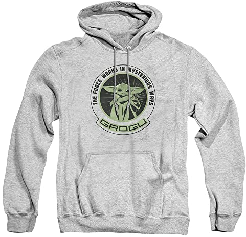 Cotton Soul Star Wars Mandalorian Grogu Paint Strips Hoodie, Anthrazit, grey heather, S