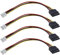 ECSiNG 4pcs Lecteur Câble d'alimentation 4pin Mâle vers SATA 15pin Femelle SATA Câble d'extension d'alimentation Lecteur Adaptateur Secteur Accessoires Électroniques