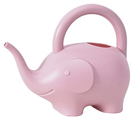 QUINTRA 1L Kinder Cartoon Gießkanne Tier Geformt Elefanten Dinosaurier Sprinkler Gartenarbeit Lernwerkzeuge Wassersprenger Mit Bewegungsmelder (Pink, One Size)
