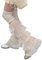 TINAYAUE Damen Spitze Beinstulpen Mädchen Weiche Beinsocken Japanischer Stil Prinzessin Strümpfe Niedliche Rüsche Beinstulpen Transparent Netz-Beinabdeckung für Tägliches Tragen, Rollenspiel