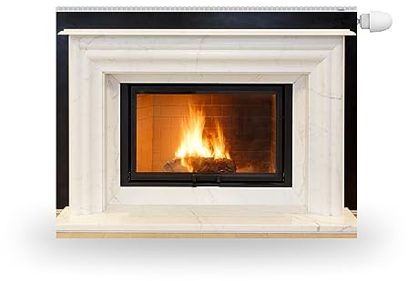 HUBDECO Magnetische Heizkörperverkleidung - 80x60 cm - Magnet Heizkörperabdeckung - Motiv Kamin 2 - Wasserdicht Erhöhte Abriebfestigkeit Paneel-Heizkörperabdeckung