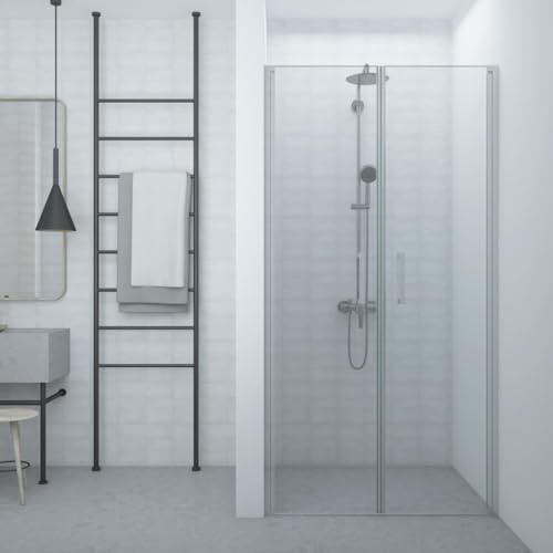 Cabine de douche 70 cm Saloon Mur Mur avec deux portes battantes En Cristal trempé Transparent
