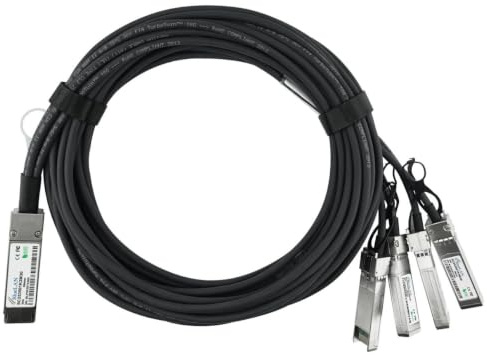 BlueOptics X4DACBL5 cavo InfiniBand 5 m QSFP 4xSFP+ Nero