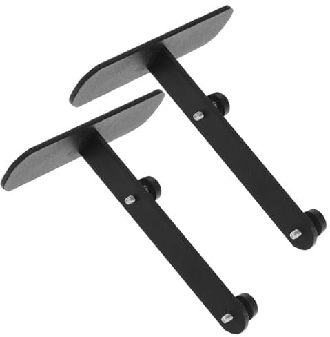 OKUMEYR 2pcs Pegboard Table Stand Bracket Shaped Hardware Fixing Support for Desktop Easy Installation Black for Craft and Garage Organization