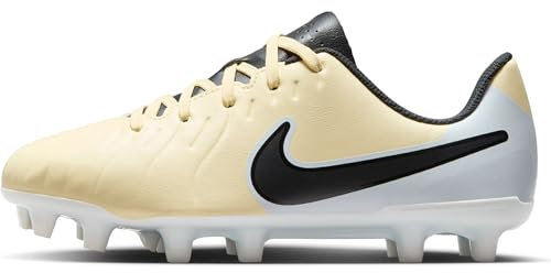 Nike Jr Legend 10 Club FG/MG, Zapatos de fútbol, Lemonada Black Mtlc Gold Coin, 35 EU