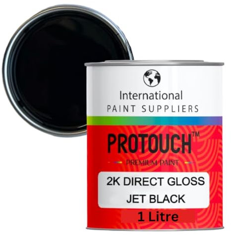 PROTOUCH Vernice spray acrilica opaca 2K per auto, colore nero corvino, 1 litro