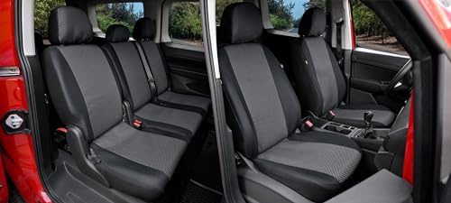 Z4L Stoff Sitzbezüge passgenau Hero Serie geeignet für Connect (ab 2020) Kompltes Set (5 Sitze) - Autositzbezüge, Farbe Dunkelgrau