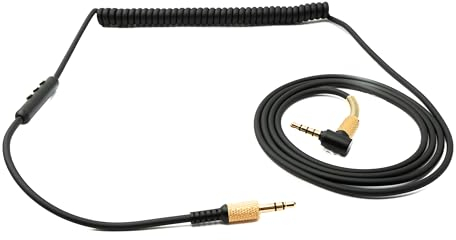 System-S Ersatz Kabel 2 m AUX Klinke 3,5mm Stecker zu Stecker Winkel für Marshall Major 4 3 2 Kopfhörer Spirale