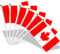 AhfuLife Canada Bandiere Tenute a Mano, 15 Bandiere Canada Piccole con Asta Bianca da 30 cm, per Celebrazioni Della Giornata Nazionale e Attività Sportiva, Decorazione per Feste (15 pezzi)