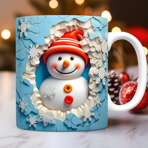 Tasse à café bonhomme de neige, tasses de bonhomme de neige de Noël, tasse à café drôle, tasse en céramique joy-eux Noël, tasse à boire de Noël design bonhomme de neige, tasses à café uniques