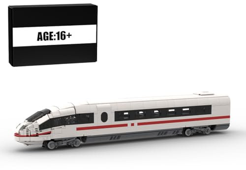 BlocteckToy Technik Zug Klemmbausteine Set, 1302 Teile DB BR 406 Serie Ice 3 Steuer Wagen 2. Klasse-Lokomotive Modell Montage Bauspielzeug, Geschenk für Erwachsene und Jungen, MOC-136040