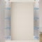 Momooda Tenda Doccia Magnetica Pieghevole Resistente con Ganci, Antispruzzo, Tenda da doccia Impermeabile Antimuffa in lino per il bagno, Beige, 120x200cm