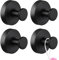 EAEVKPI 4 Pezzi Gancio a ventosa, Portata 5 KG,Appendi Accappatoio Bagno, Senza Foratura Porta Asciugamani Ventosa, Gancio Riutilizzabile a Ventosa, Ganci a Ventosa Super Resistenti (Nero)