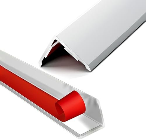 Raouoae Moulures D'extrémité En Aluminium Pour Plan De Travail Et Protecteurs D'angle De Carrelage 3pcs Longueur : 80/100/120/140/150 Cm Bande De Bordure En Métal Pour Murs Et Cadres De Porte(Silver,L