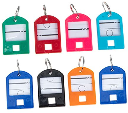HAPINARY 25pièces Étiquettes Pour Clés Portables Plastique Organisateurs De Clés Muraux Étiquettes Identification Pour Suspendus Accessoires Pour Hôtel