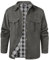 Voqeen Übergangsjacke Herren Langarm Casual Plaid Hemdjacke Snap Knopf Rugged Feldjacke Outdoor Flanellfutter Jacke