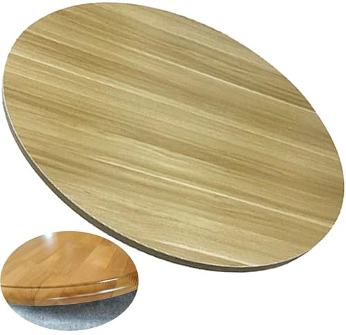 BGBZHMMEE 60cm 70cm 80cm 90cm 100cm Lazy Susan Drehteller Holz, 360 ° Drehbar Tischplatte Drehplatte, Große Runder Serviertablett, Tisch-Servierplatte(Walnut,95cm/37in)