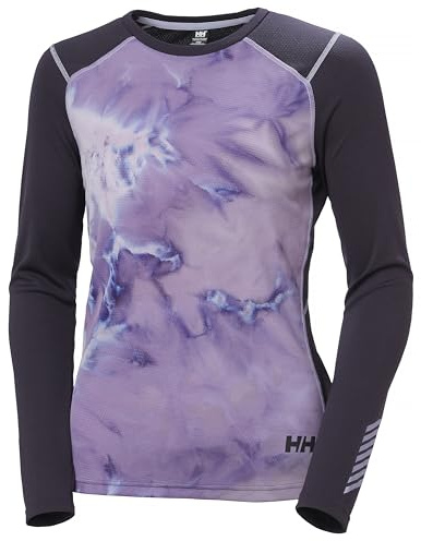 Helly-Hansen Womens LIFA Active Crew Base Layer Shirt, 660 Black Grape, Large