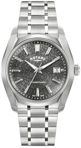 Rotary Men's Lumen Grey Dial Stainless Steel Bracelet Watch