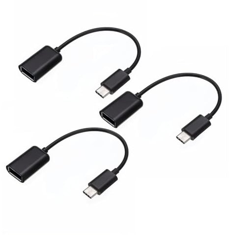 Xelmorant 3 Pack USB‑C Male to USB‑A Female OTG Adapter Cable Converter | 5Gbps High‑Speed Data & Charging for Phones Tablets Laptops