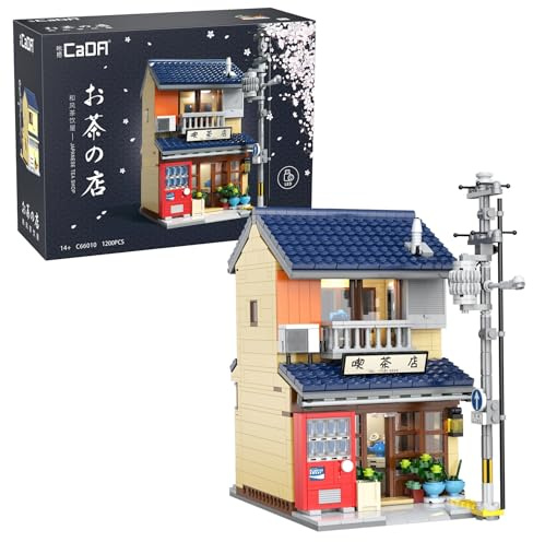 CaDA Japanese Kissaten Tea Shop Building - 1200 Teile - Selbstbaustein Baustein Modell C66010W