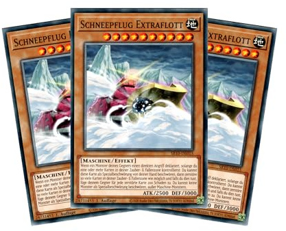 Schneepflug Extraflott - Playset (3 Karten) - SR10-DE015 - Common - 1. Auflage - Deutsch - Yugioh - Structure Deck: Mechanized Madness - mit RC-Fieldcenter