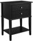 Ameriwood Franklin Table d'appoint avec 2 tiroirs, Noir