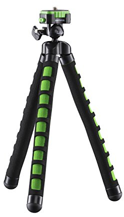Mantona kaleido Flex leichtes Flex Stativ (mit hochwertigem 360° Kugelkopf, geeignet für Digital und Videokameras, Smartphones und Action Cams) lime green