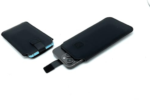 Gütersloher Shopkeeper Universal Handy Tasche Schutz Hülle Etui Slim Case Sleeve Gürteltasche schwarz für Smartphones von 6,5-6,8