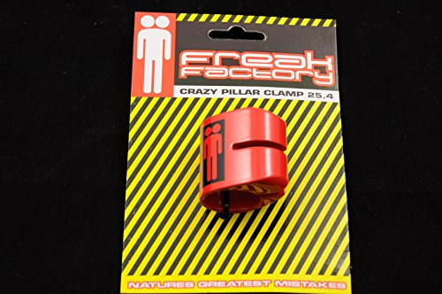 OLD SCHOOL BMX “FREAK FACTORY” BMX 28.6mm RED DOUBLE BOLT SEAT CLAMP NOS MADE IN 80’s