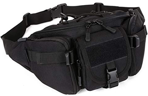 Xieben Outdoors Fanny Gürteltasche für Herren Damen Reisen Wandern Laufen Hip Bum Gürtel Slim Pack Geldbörse Geldbörse Handytasche Schwarz