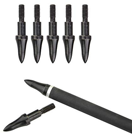 MILAEM 50 Stück Bogenschießen Jagdspitzen 75 Grain Pfeilspitze Screw-In Pfeilspitzen Jagd Pfeil Spitzen Point für Recurve und Compound Bow