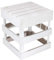 Weißer Hocker aus Holz 42cm x 42cm x 45cm Sitzgelegenheit Weiss Obstkisten Weinkisten Stuhl Vintage Shabby chic Weinkiste aus dem Alten Land Vintage Dekoration Tisch Natur