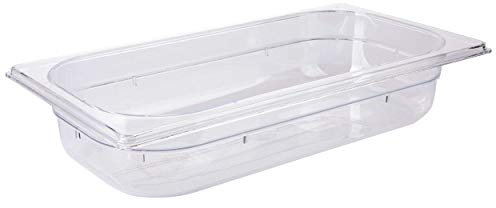 METRO - Contenitore professionale GN in policarbonato, altezza 65 mm, misura 1/3, adatto al microonde, lavabile in lavastoviglie, colore: Trasparente